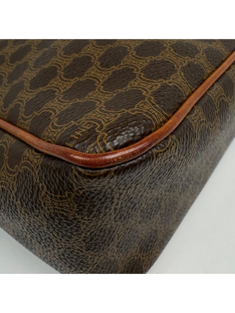 Celine Macadam Shoulder Bag Circle Logo Brown - Picture 3 of 11